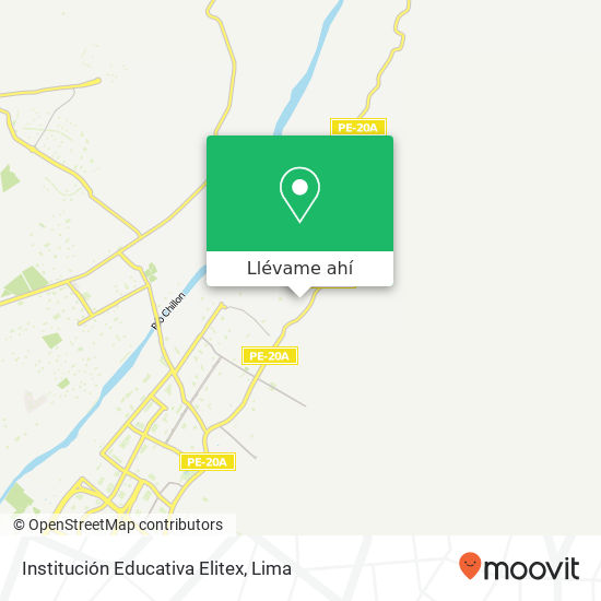 Mapa de Institución Educativa Elitex