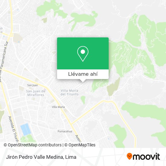 Mapa de Jirón Pedro Valle Medina
