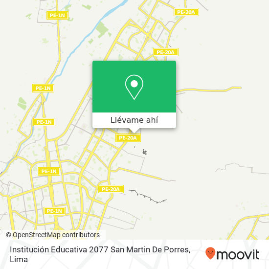 Mapa de Institución Educativa 2077 San Martin De Porres