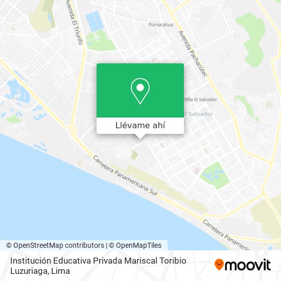 Mapa de Institución Educativa Privada Mariscal Toribio Luzuriaga