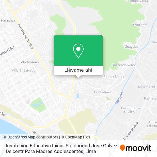 Mapa de Institución Educativa Inicial Solidaridad Jose Galvez Delcentr Para Madres Adolescentes