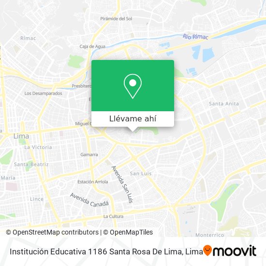 Mapa de Institución Educativa 1186 Santa Rosa De Lima