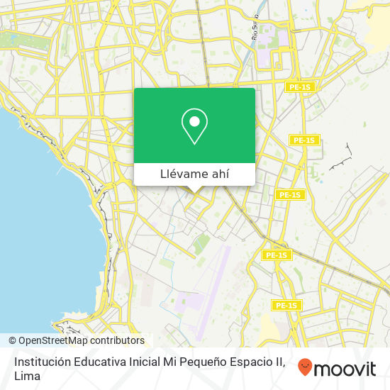 Mapa de Institución Educativa Inicial Mi Pequeño Espacio II