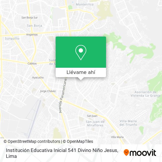 Mapa de Institución Educativa Inicial 541 Divino Niño Jesus
