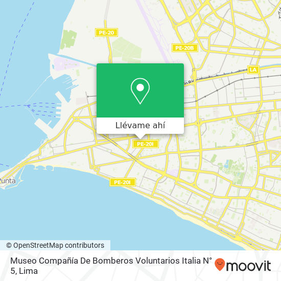 Mapa de Museo Compañía De Bomberos Voluntarios Italia N° 5