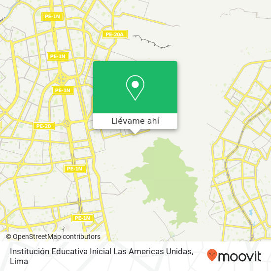 Mapa de Institución Educativa Inicial Las Americas Unidas