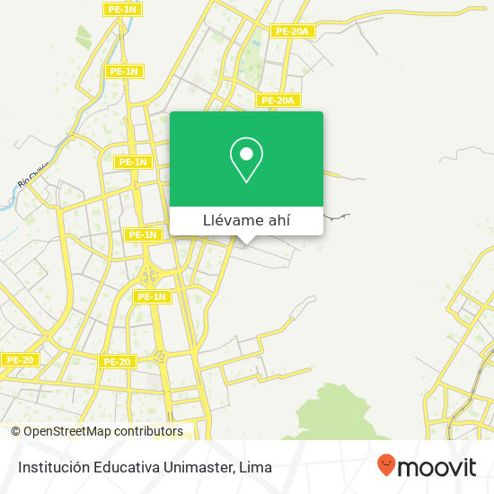 Mapa de Institución Educativa Unimaster