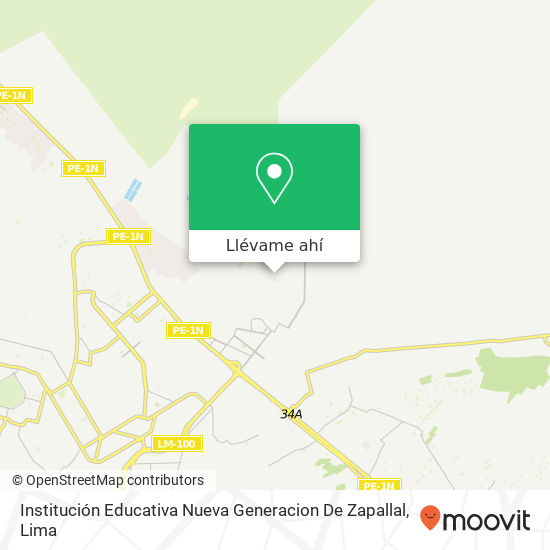 Mapa de Institución Educativa Nueva Generacion De Zapallal