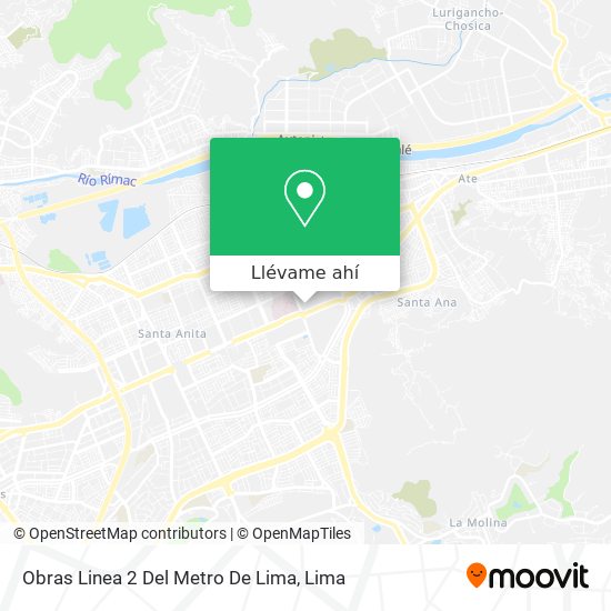 Mapa de Obras Linea 2 Del Metro De Lima
