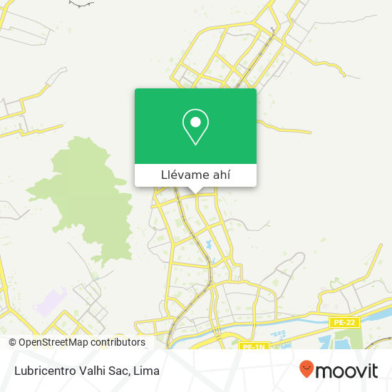 Mapa de Lubricentro Valhi Sac