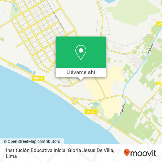Mapa de Institución Educativa Inicial Gloria Jesus De Villa