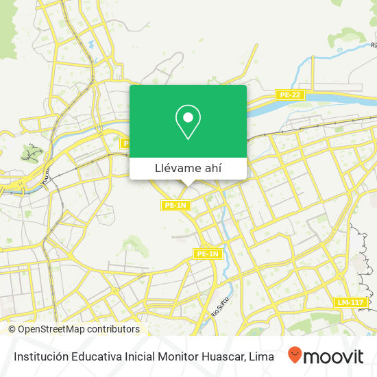 Mapa de Institución Educativa Inicial Monitor Huascar
