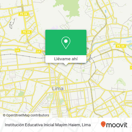 Mapa de Institución Educativa Inicial Mayim Haiem