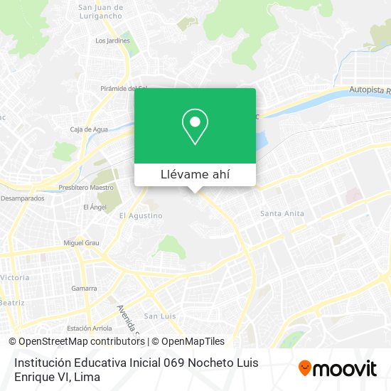 Mapa de Institución Educativa Inicial 069 Nocheto Luis Enrique VI