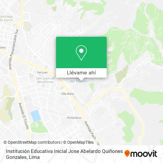 Mapa de Institución Educativa Inicial Jose Abelardo Quiñones Gonzales