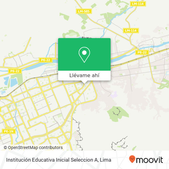 Mapa de Institución Educativa Inicial Seleccion A