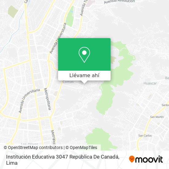 Mapa de Institución Educativa 3047 República De Canadá