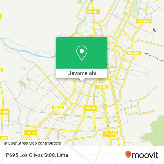 Mapa de P695 Los Olivos St00