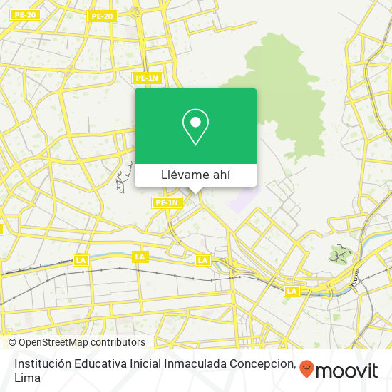 Mapa de Institución Educativa Inicial Inmaculada Concepcion