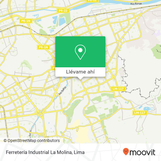 Mapa de Ferretería Industrial La Molina