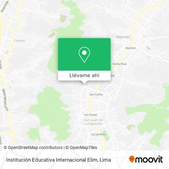 Mapa de Institución Educativa Internacional Elim