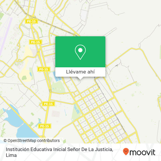 Mapa de Institución Educativa Inicial Señor De La Justicia