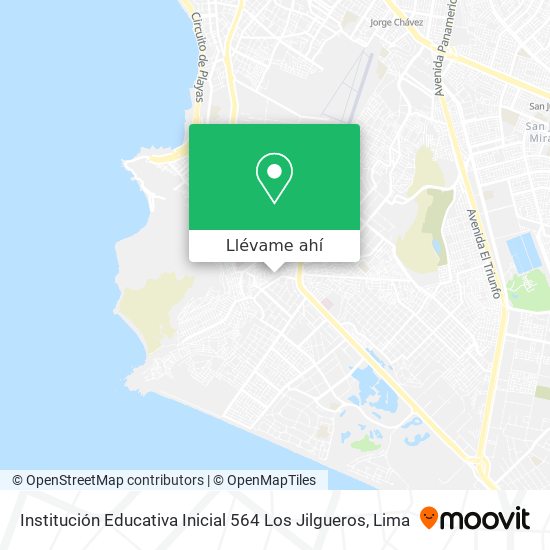 Mapa de Institución Educativa Inicial 564 Los Jilgueros
