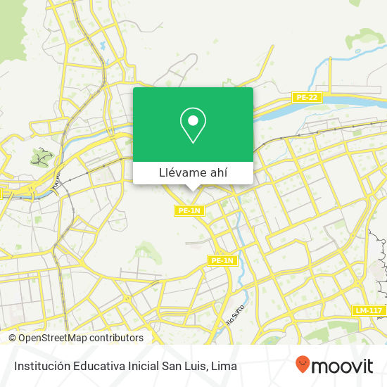 Mapa de Institución Educativa Inicial San Luis