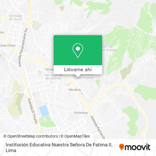 Mapa de Institución Educativa Nuestra Señora De Fatima II