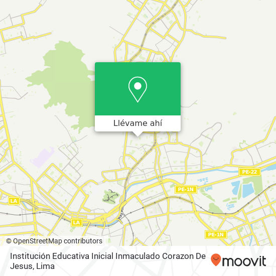 Mapa de Institución Educativa Inicial Inmaculado Corazon De Jesus