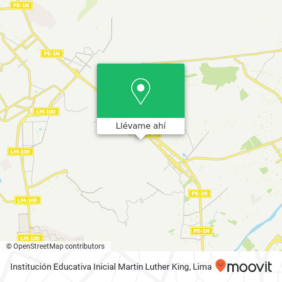 Mapa de Institución Educativa Inicial Martin Luther King
