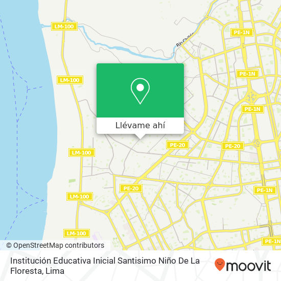 Mapa de Institución Educativa Inicial Santisimo Niño De La Floresta