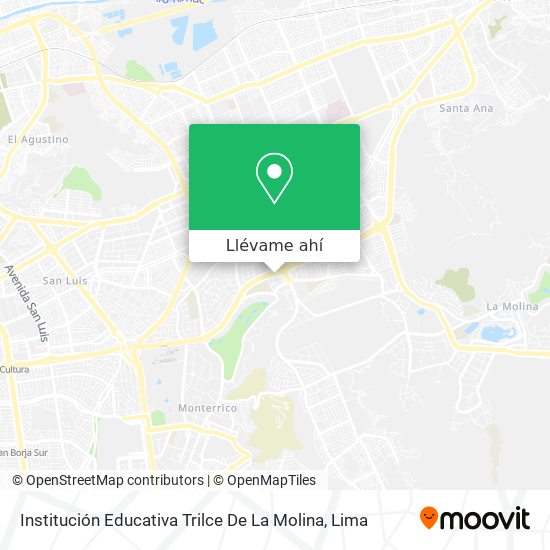 Mapa de Institución Educativa Trilce De La Molina