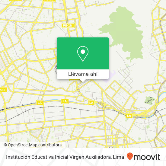 Mapa de Institución Educativa Inicial Virgen Auxiliadora