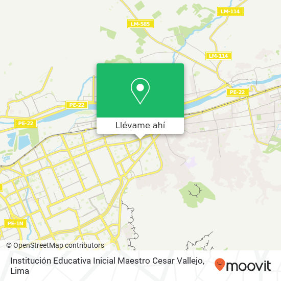 Mapa de Institución Educativa Inicial Maestro Cesar Vallejo