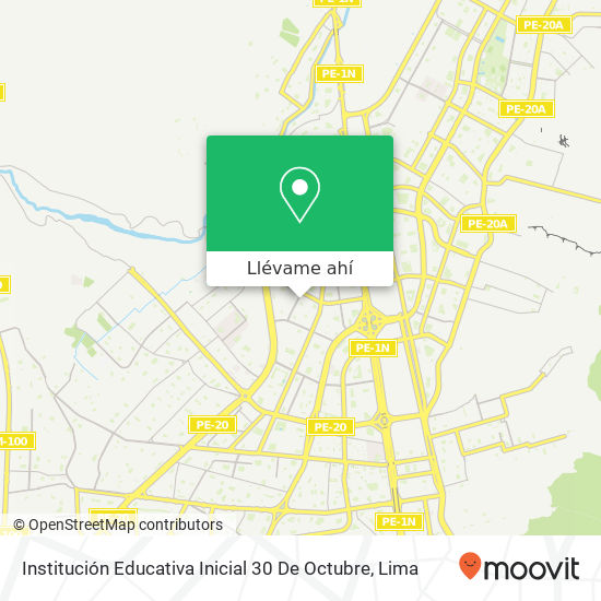 Mapa de Institución Educativa Inicial 30 De Octubre
