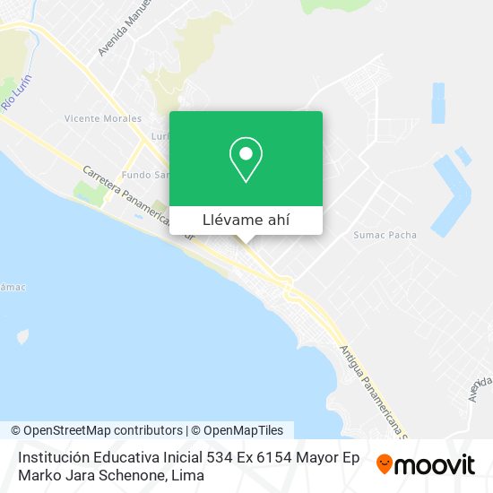Mapa de Institución Educativa Inicial 534 Ex 6154 Mayor Ep Marko Jara Schenone