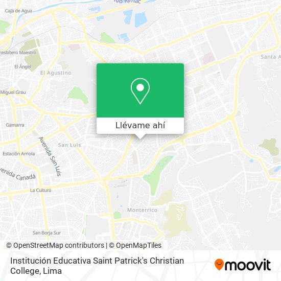 Mapa de Institución Educativa Saint Patrick's Christian College