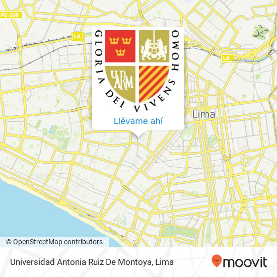 Mapa de Universidad Antonia Ruiz De Montoya