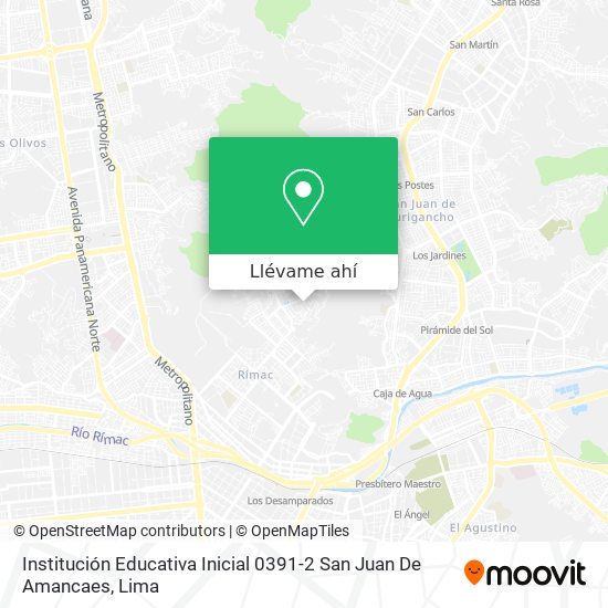 Mapa de Institución Educativa Inicial 0391-2 San Juan De Amancaes