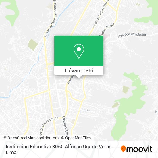 Mapa de Institución Educativa 3060 Alfonso Ugarte Vernal