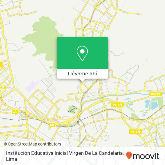 Mapa de Institución Educativa Inicial Virgen De La Candelaria