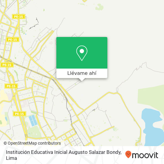 Mapa de Institución Educativa Inicial Augusto Salazar Bondy