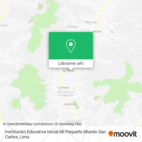 Mapa de Institución Educativa Inicial Mi Pequeño Mundo San Carlos