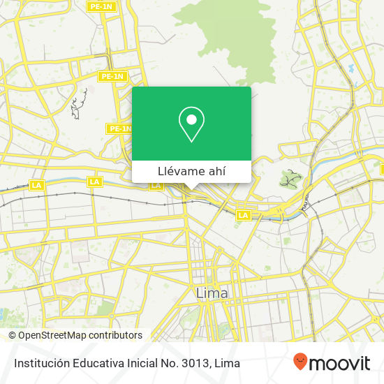 Mapa de Institución Educativa Inicial No. 3013