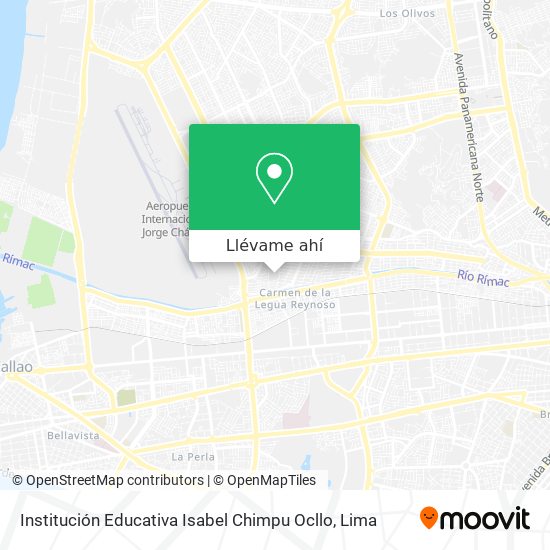 Mapa de Institución Educativa Isabel Chimpu Ocllo