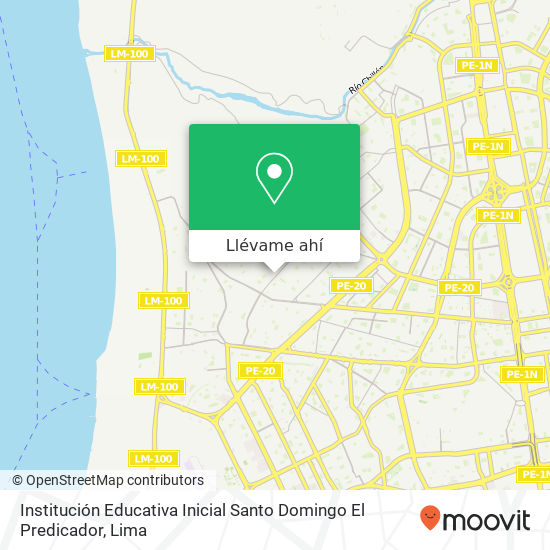 Mapa de Institución Educativa Inicial Santo Domingo El Predicador