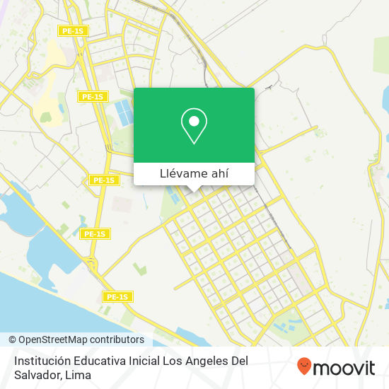 Mapa de Institución Educativa Inicial Los Angeles Del Salvador