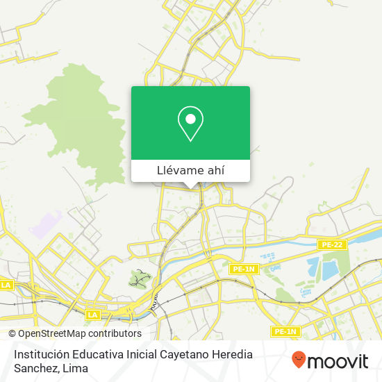Mapa de Institución Educativa Inicial Cayetano Heredia Sanchez