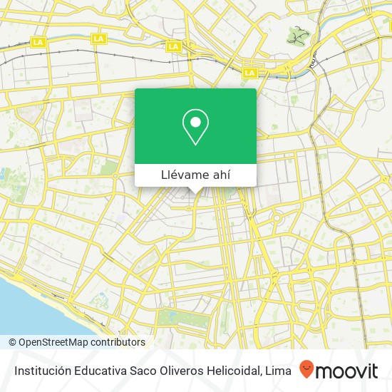 Mapa de Institución Educativa Saco Oliveros Helicoidal